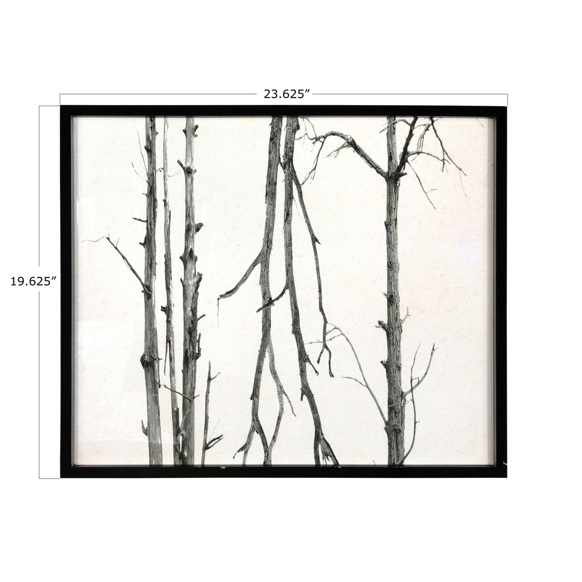 Hello Honey® Black Wood Framed Straight Branch Artwork Set